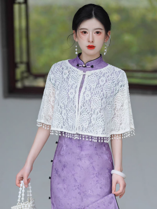 Summer Shawl Wrap — Breezy Cover-Up for Cheongsam