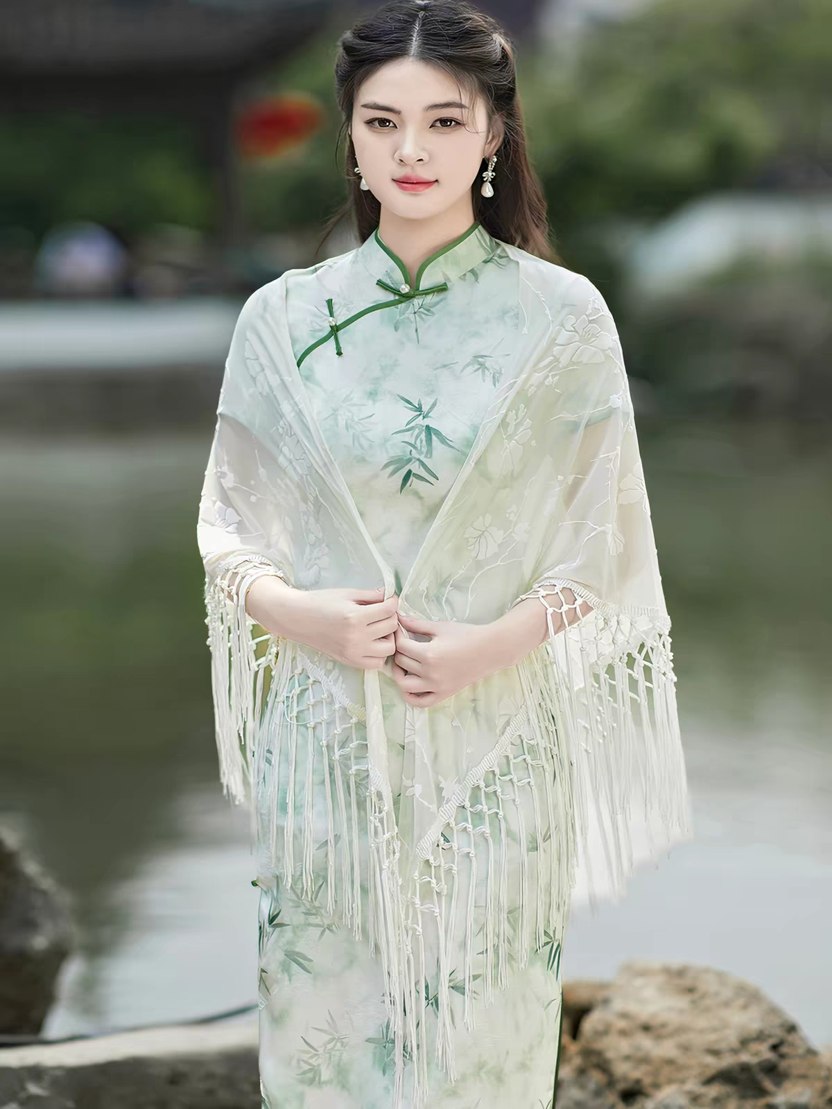 Summer Shawl Wrap — Breezy Cover-Up for Cheongsam