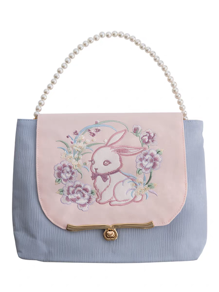 Chinese Embroidery Rabbit Crossbody Bag