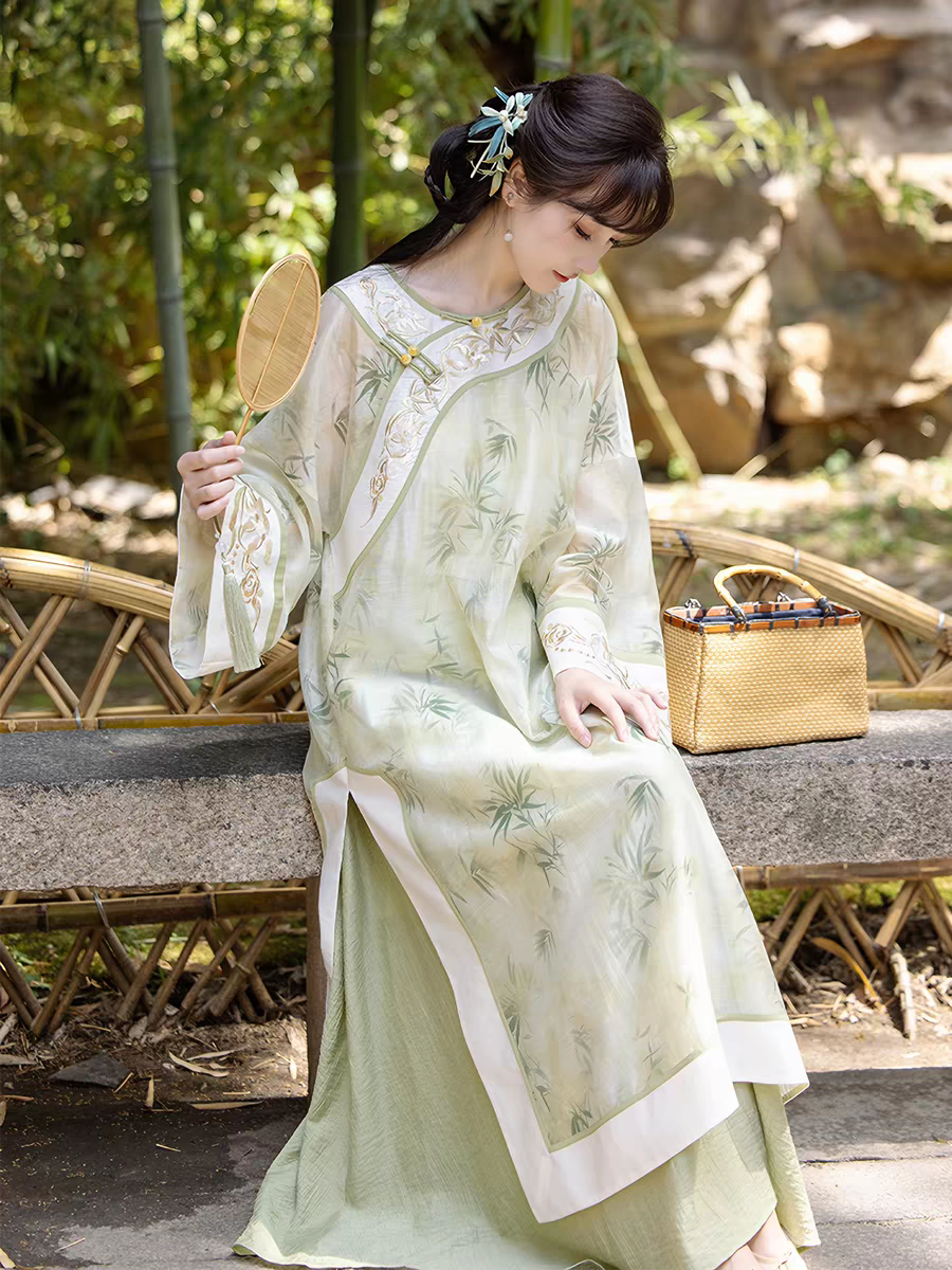 Qing Dynasty Hanfu Women’s – Elegant Chinese Traditional Dress full set size SL