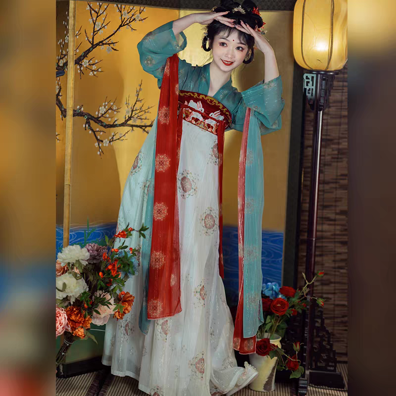 唐齐胸衫裙汉服S-XL hanfu