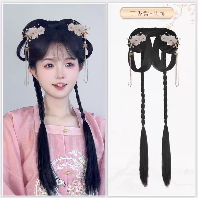 Hanfu Wig Bun Hairpiece | Chinese Ancient Costume Hair Accessories 古风汉服假发包 Cosplay Bridal Updo Extension