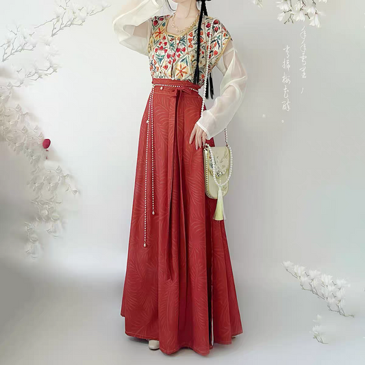 汉服唐褙子八破裙S-L