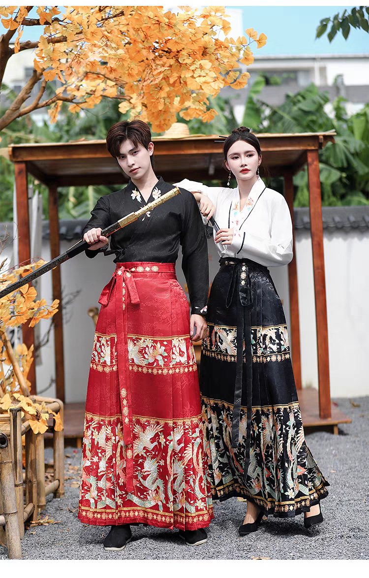 情侣装马面裙交领汉服hanfu horse face skirt S-6XL