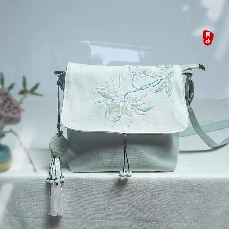 Embroidered Shoulder Bag