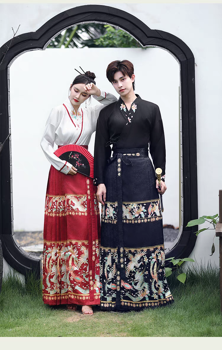 情侣装马面裙交领汉服hanfu horse face skirt S-6XL