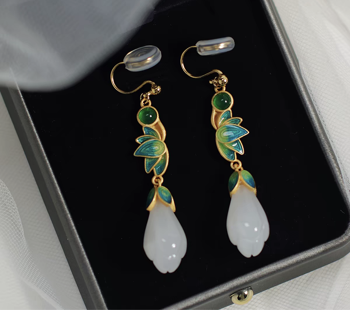 Chinese New Style Clip On Earrings for Women | No Ear Piercing Traditional Inspired Jewelry