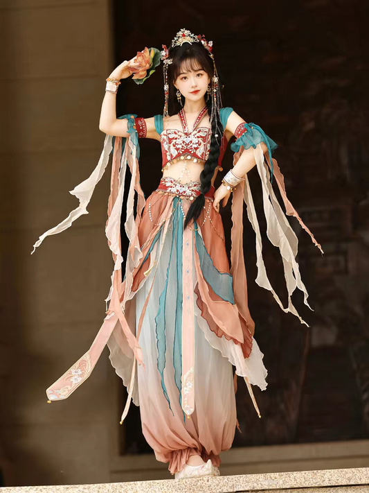 Hanfu-inspired Exotic Dunhuang Flying Apsaras Set — Western Regions Princess Han-element Dance Costume