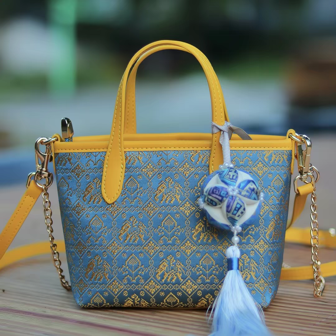 Zhuang Brocade Bag | Handmade Chinese Textile Art Handbag Inspired by Traditional Weaving