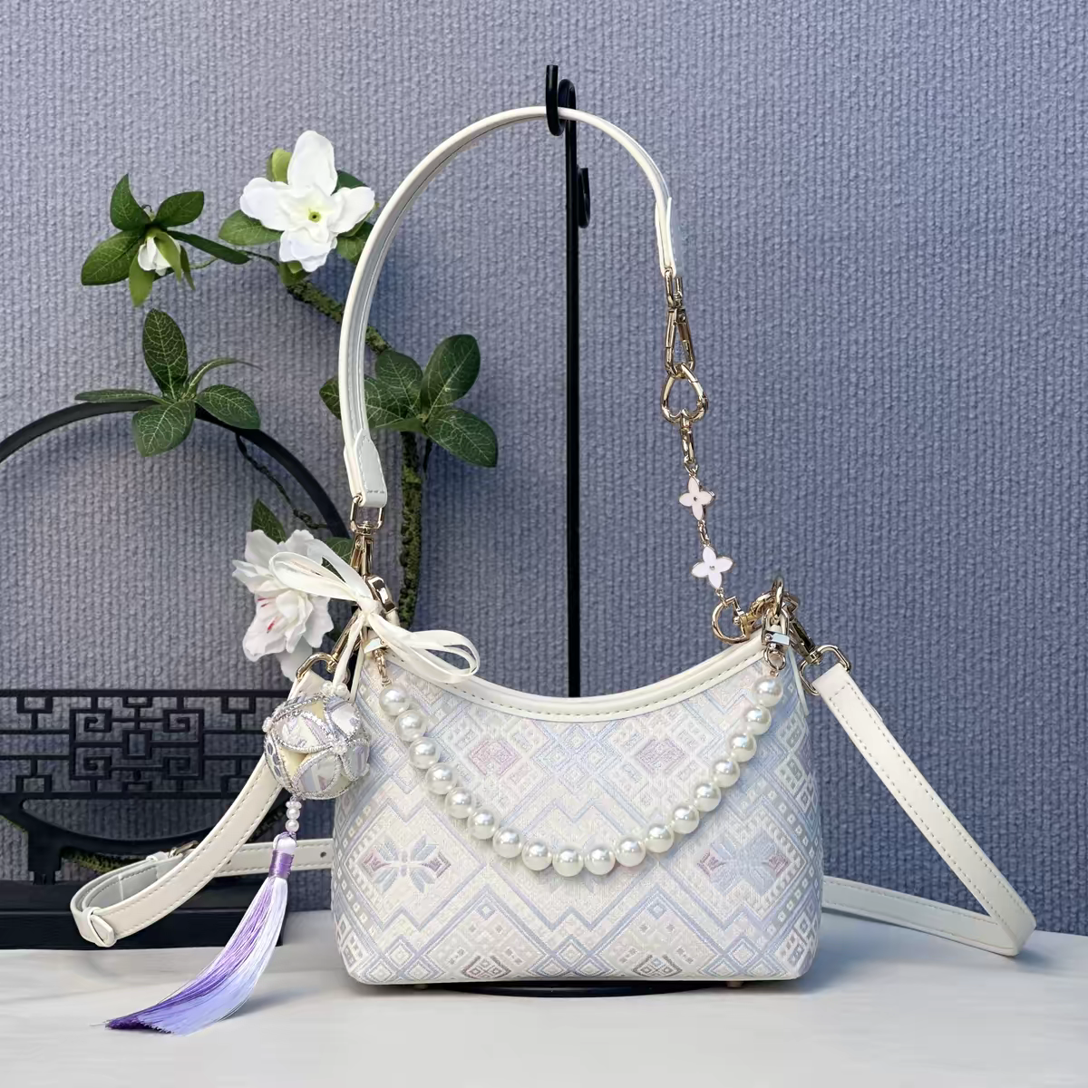 Zhuang Brocade Bag | Handmade Chinese Textile Art Handbag Inspired by Traditional Weaving