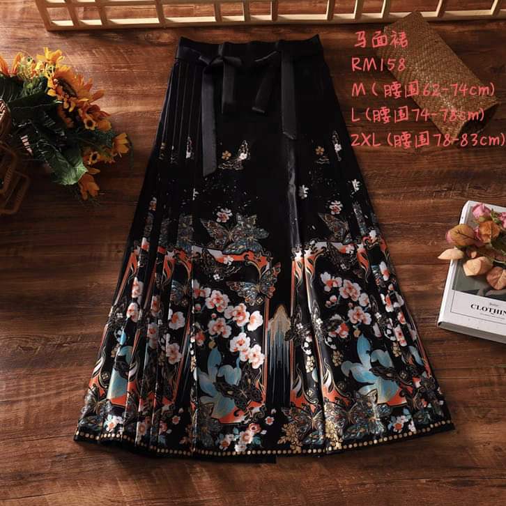 马来西亚汉服现货大码马面裙现货Ready stock hanfu horse face skirt