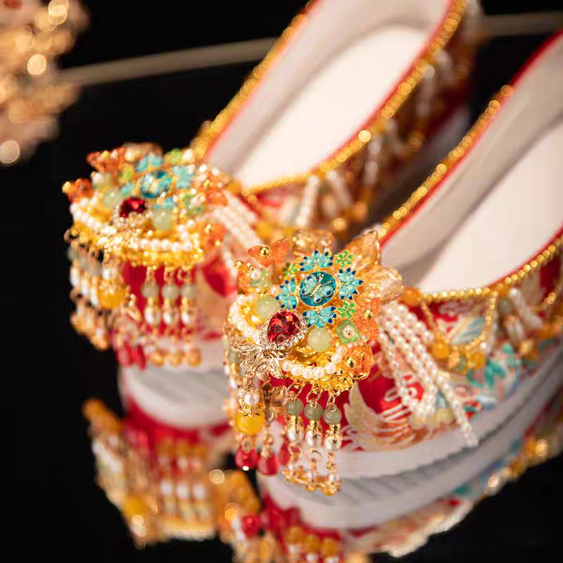 Ancient Chinese Hanfu Shoes |Traditional Chinese Wedding Shoes
