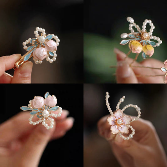 发簪发饰古典中式精致小花簪点缀旗袍头饰国风汉服发饰发钗(单个)