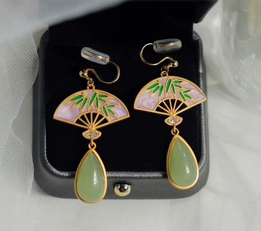 No Piercing Chinese Style Clip On Earrings | New Chinese Style Hanfu Jewelry Accessories