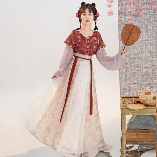 Tanling half-sleeved Hanfu坦领半臂汉服S-XL