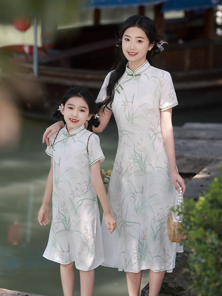 母女装旗袍母女穿搭亲子装