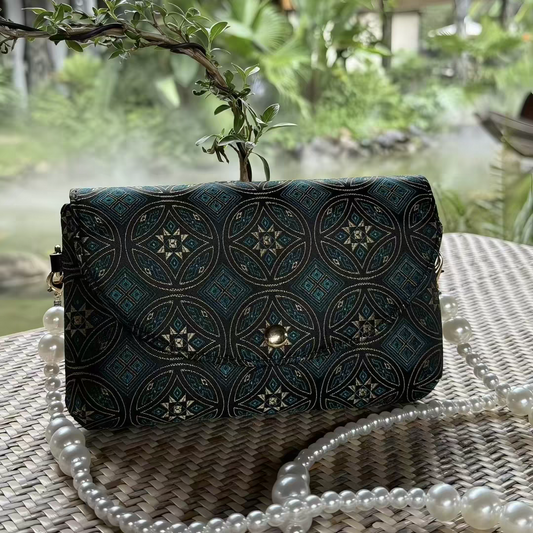 Zhuang Brocade Bag | Handmade Chinese Textile Art Handbag Inspired by Traditional Weaving