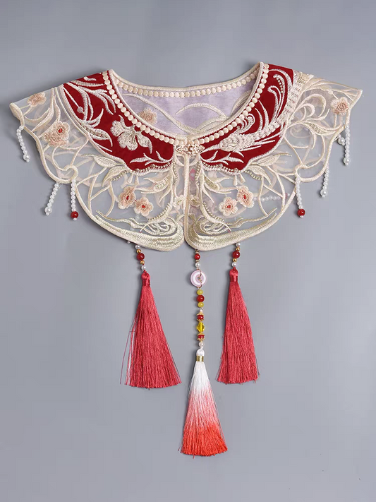 云肩Yunjian Chinese Cloud Collar – Traditional Embroidered Cape for Hanfu & Qipao