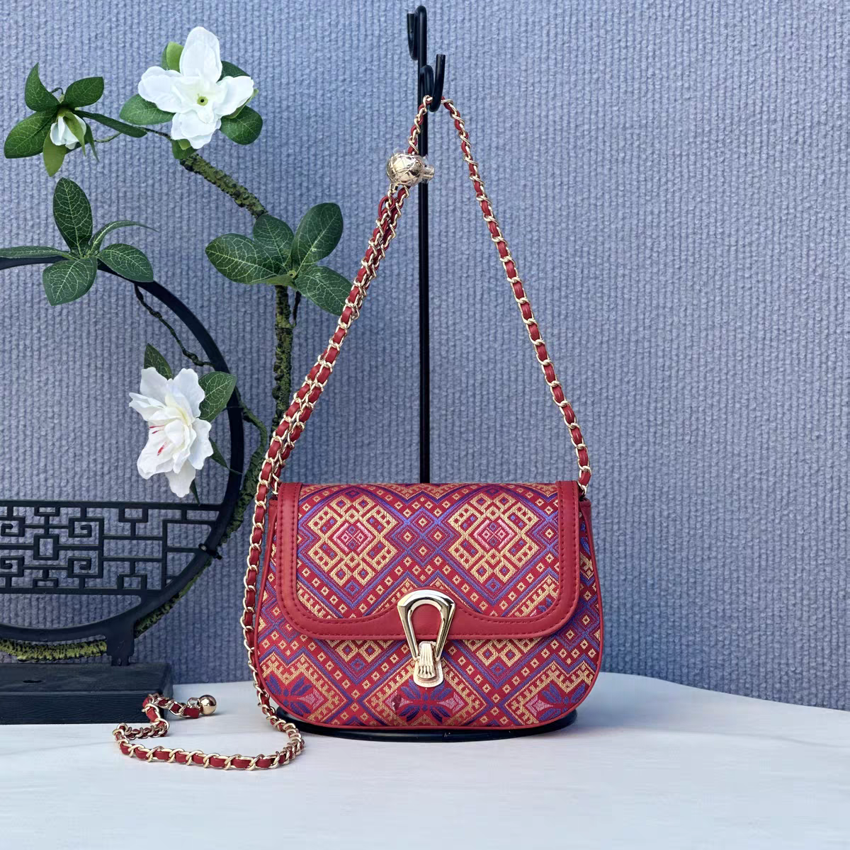 Zhuang Brocade Bag | Handmade Chinese Textile Art Handbag Inspired by Traditional Weaving