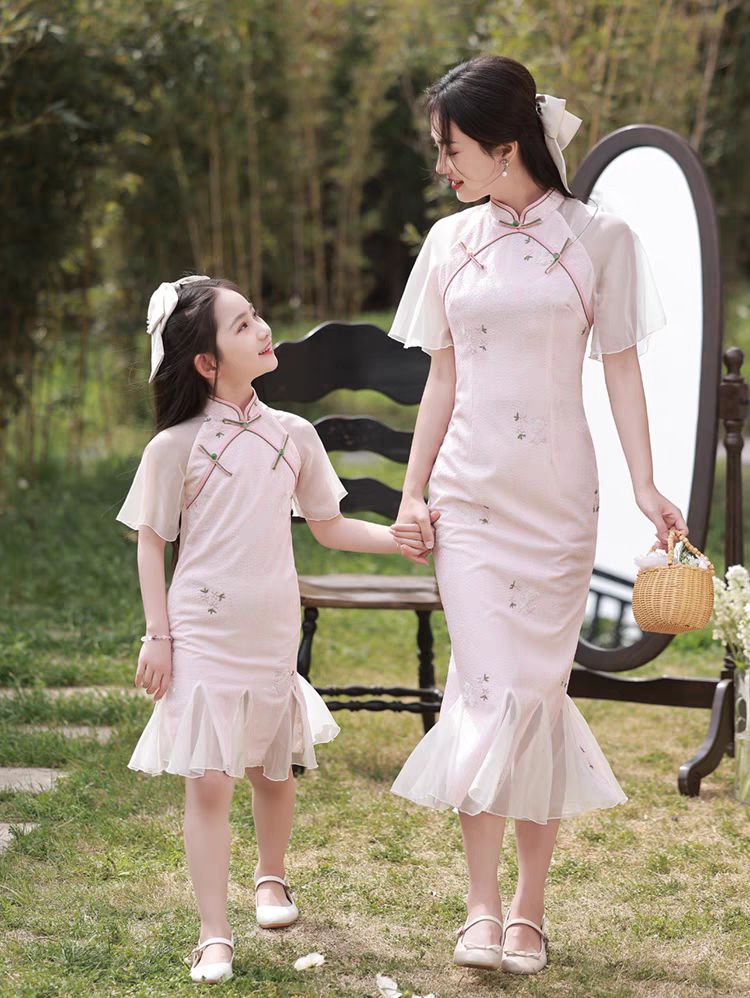 母女装旗袍母女穿搭亲子装
