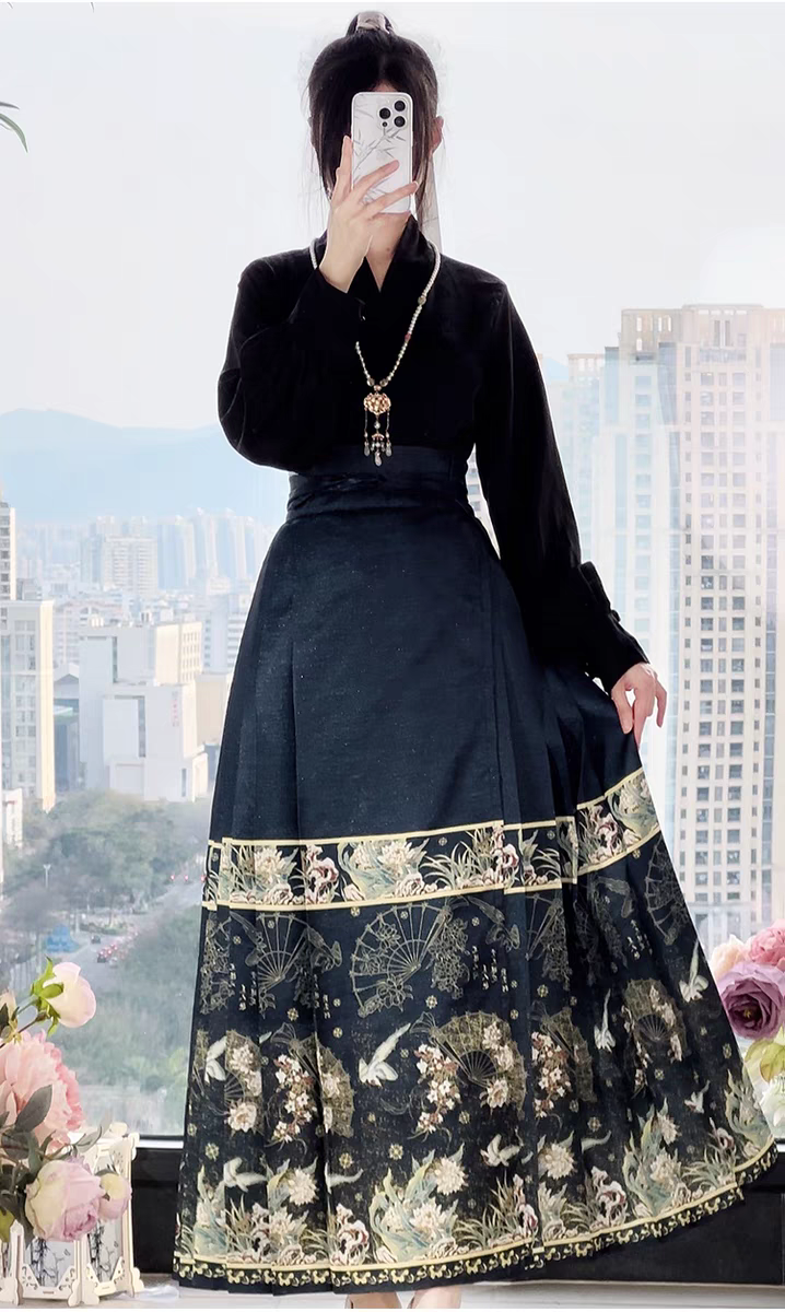 交领汉服马面裙s-XL hanfu horse face skirt