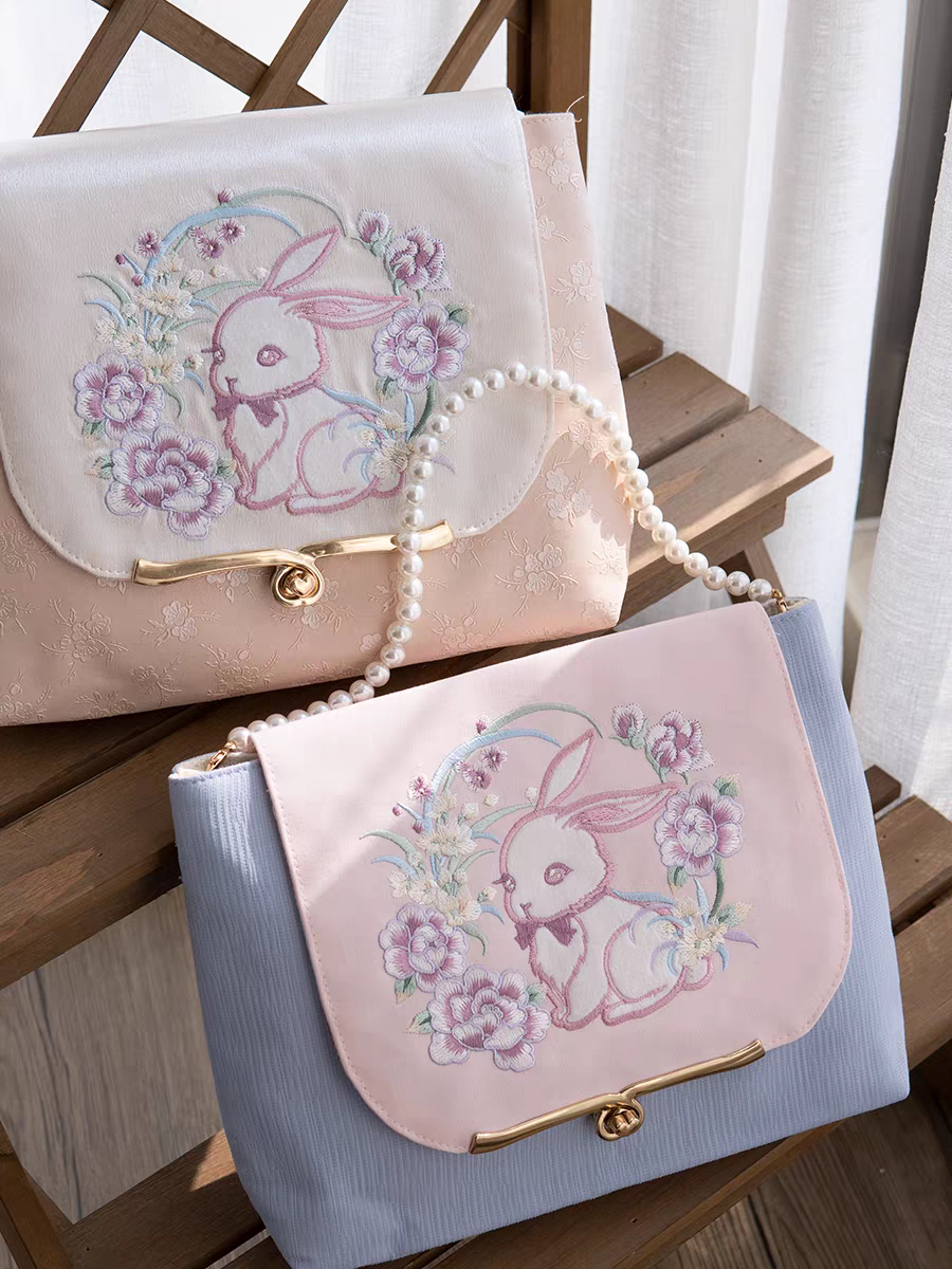 Chinese Embroidery Rabbit Crossbody Bag