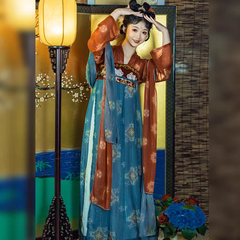 唐齐胸衫裙汉服S-XL hanfu