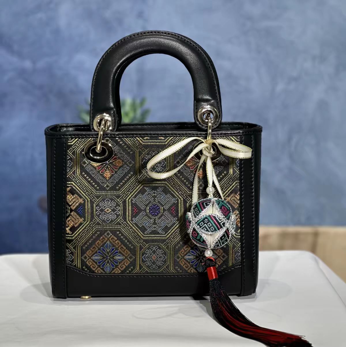 Zhuang Brocade Bag | Handmade Chinese Textile Art Handbag Inspired by Traditional Weaving