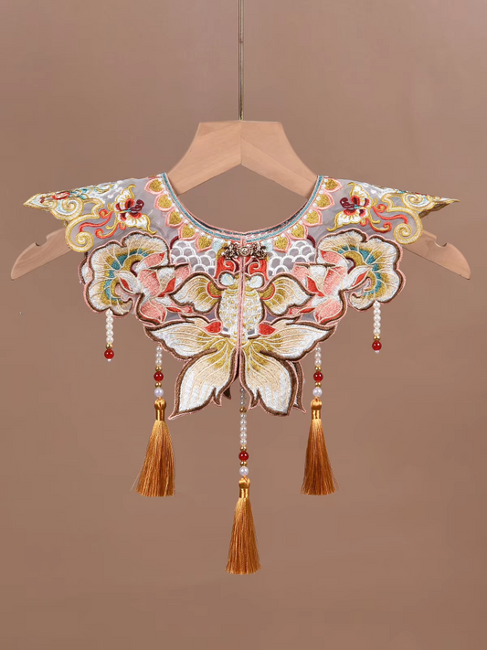 云肩Yunjian Chinese Cloud Collar – Traditional Embroidered Cape for Hanfu & Qipao