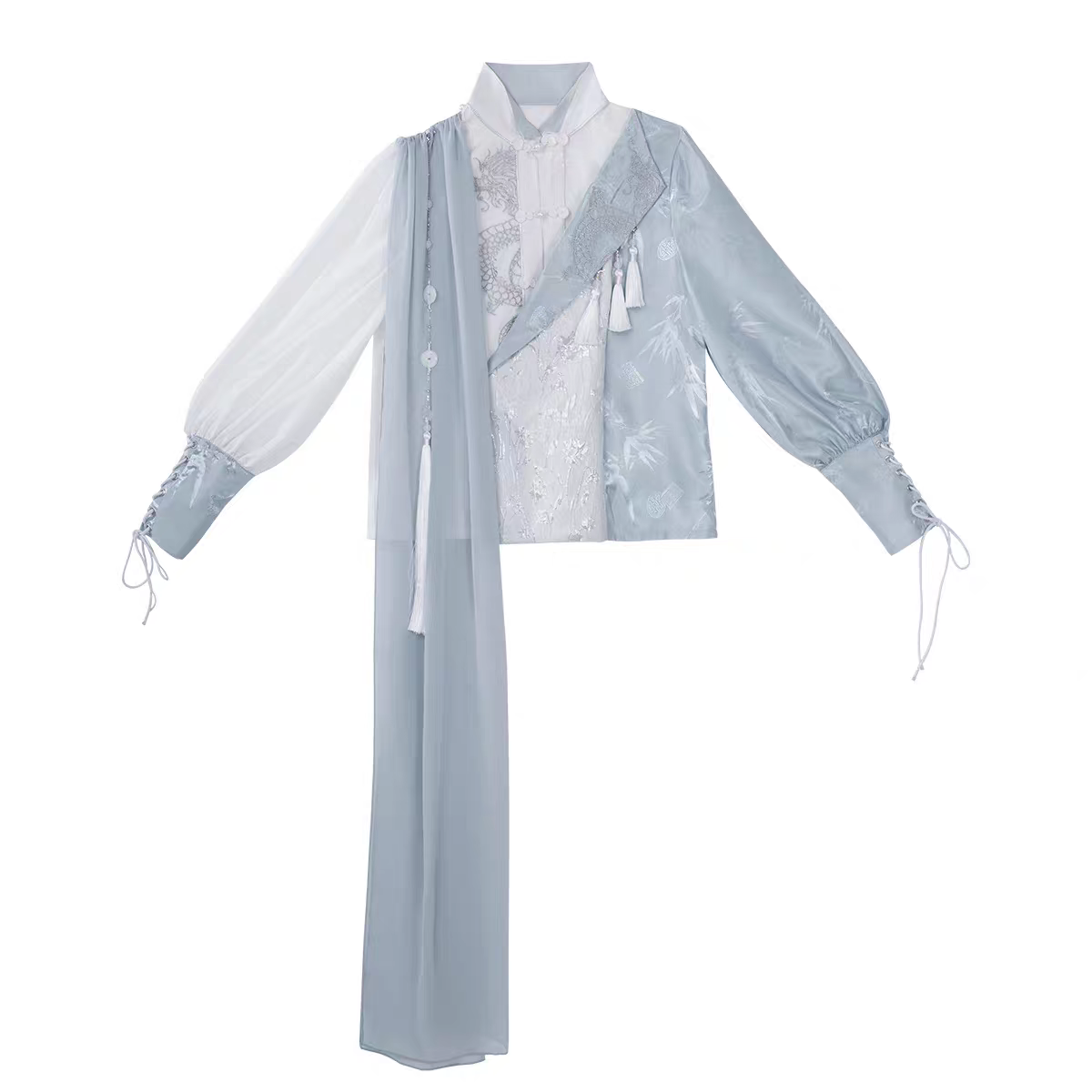 Women's Hanfu-Inspired New Chinese Style Top and Mamian Skirt Set – Traditional Chinese Outfit