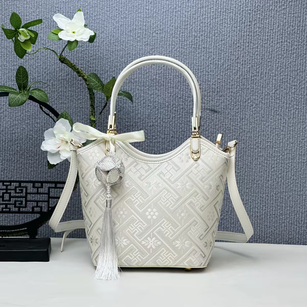 Zhuang Brocade Bag | Handmade Chinese Textile Art Handbag Inspired by Traditional Weaving