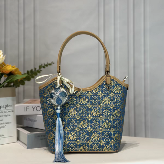 Zhuang Brocade Bag | Handmade Chinese Textile Art Handbag Inspired by Traditional Weaving