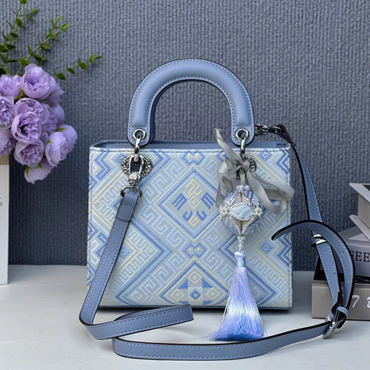 Zhuang Brocade Handbag | Traditional Chinese Woven Bag with Cultural Heritage