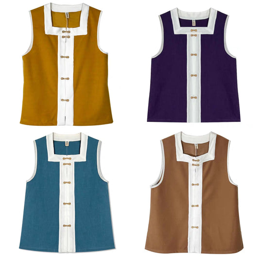 Hanfu square collar bijia汉服方领比甲S-XL