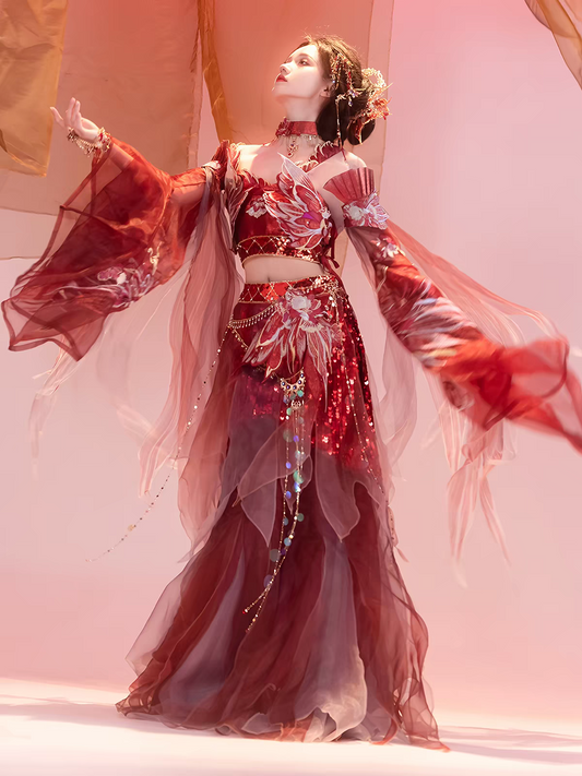 Dunhuang Exotic-Style Heavy Embroidered Han-Element Outfit