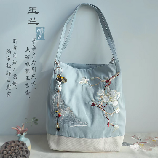 Embroidered Shoulder Bag