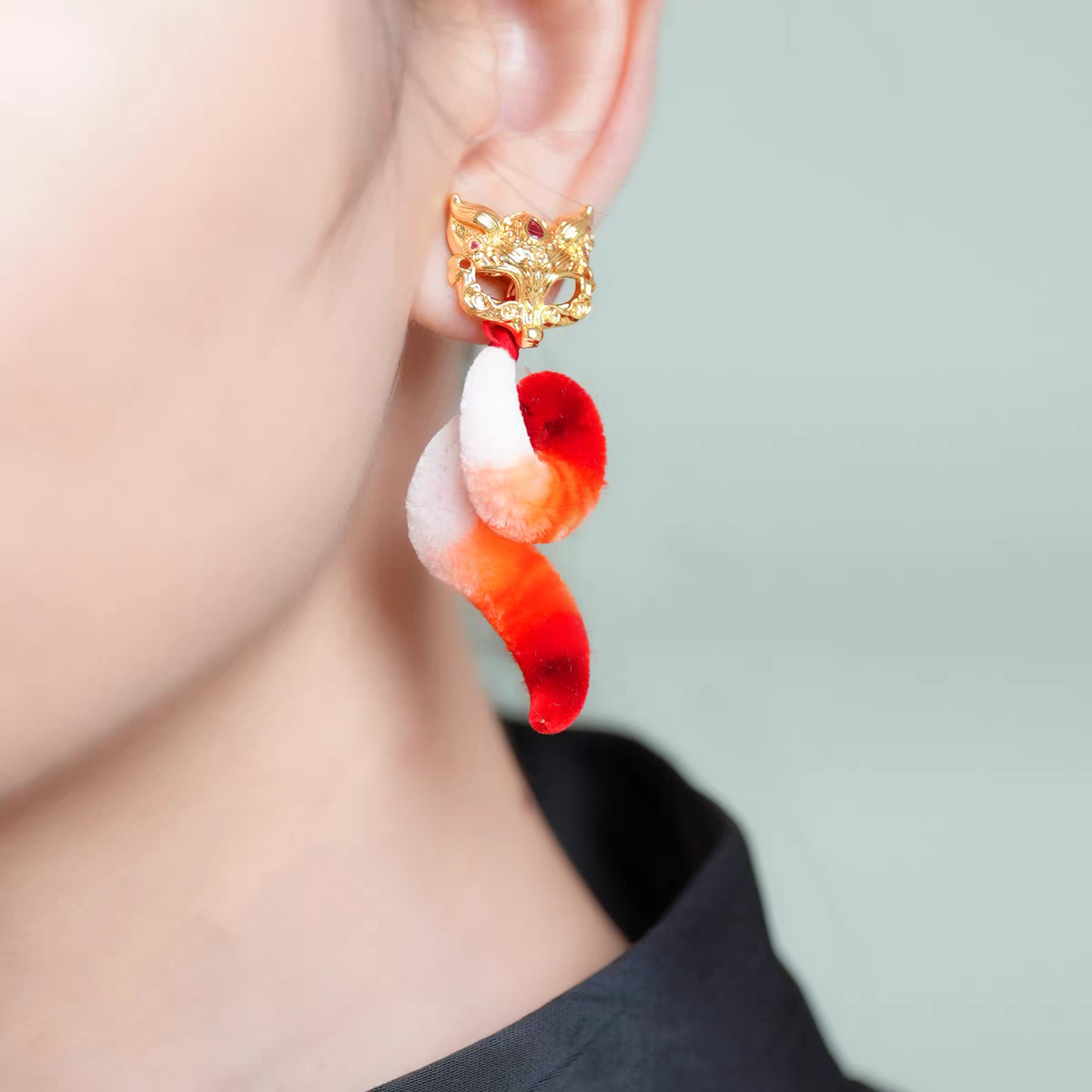 Chinese Ronghua Flower Earrings | Traditional Chinese Handmade Floral Earrings | Elegant Cultural Gift