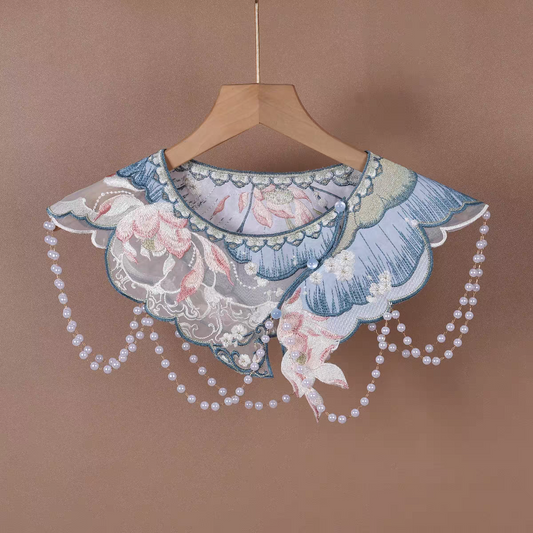 云肩Yunjian Chinese Cloud Collar – Traditional Embroidered Cape for Hanfu & Qipao