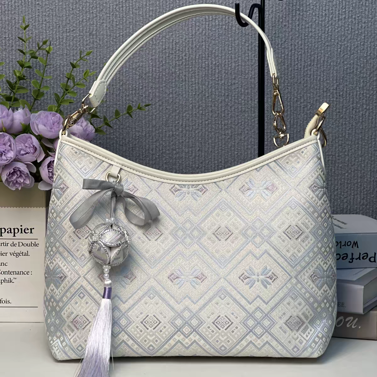 Zhuang Brocade Bag | Handmade Chinese Textile Art Handbag Inspired by Traditional Weaving