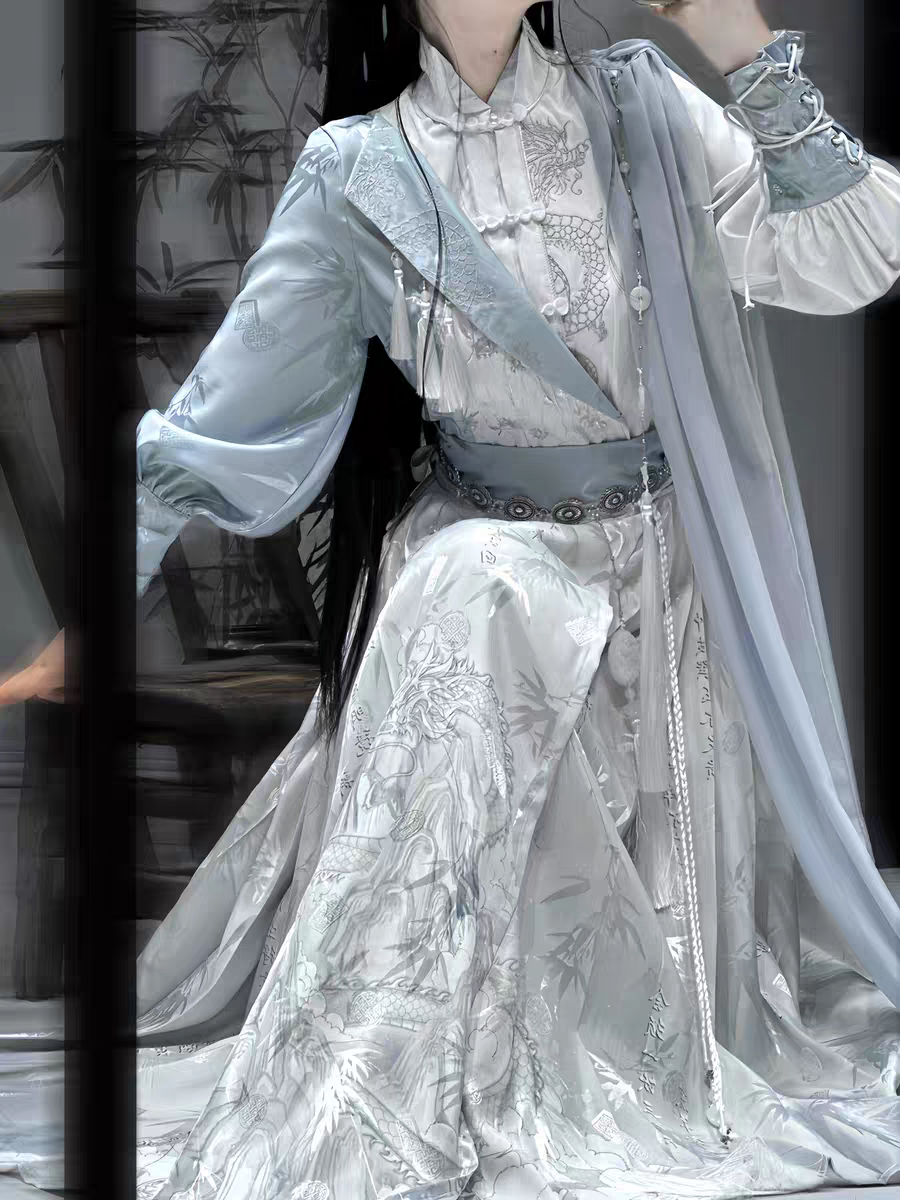 Women's Hanfu-Inspired New Chinese Style Top and Mamian Skirt Set – Traditional Chinese Outfit