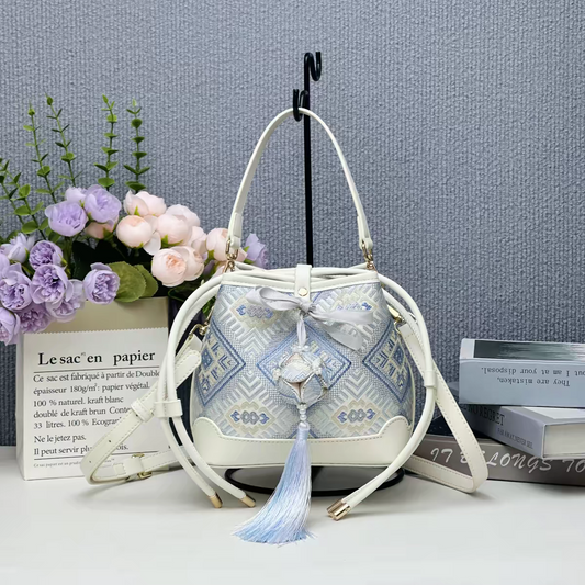 Zhuang Brocade Bag | Handmade Chinese Textile Art Handbag Inspired by Traditional Weaving