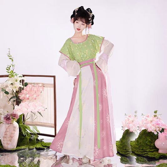 Tang Dynasty style half-sleeved Hanfu, sizes唐制半臂汉服S-XL
