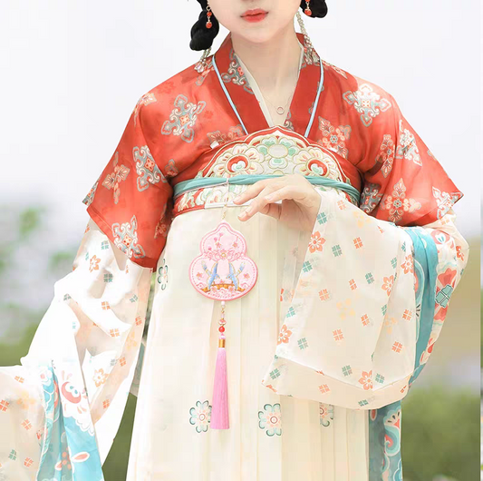 Portable embroidered sachet