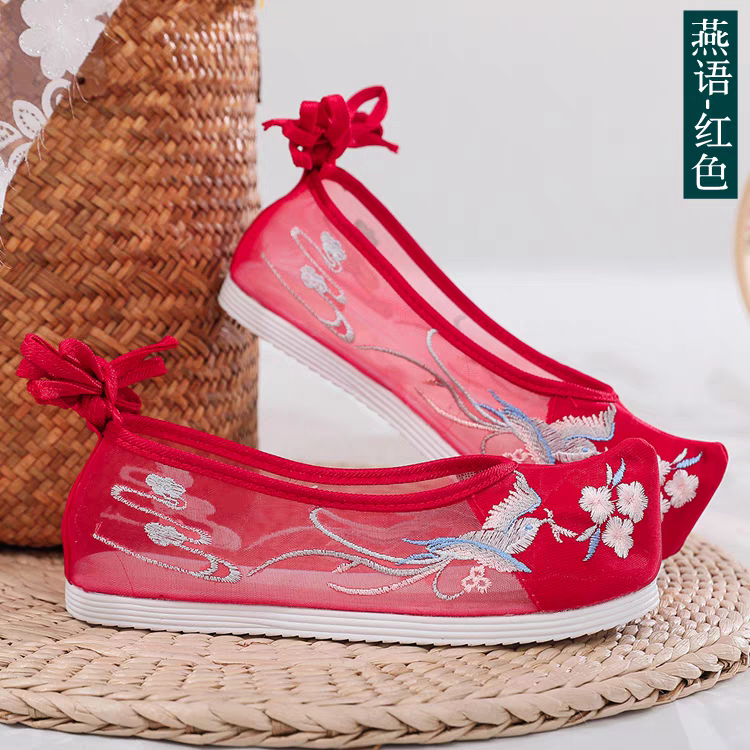 网纱绣花鞋34-40