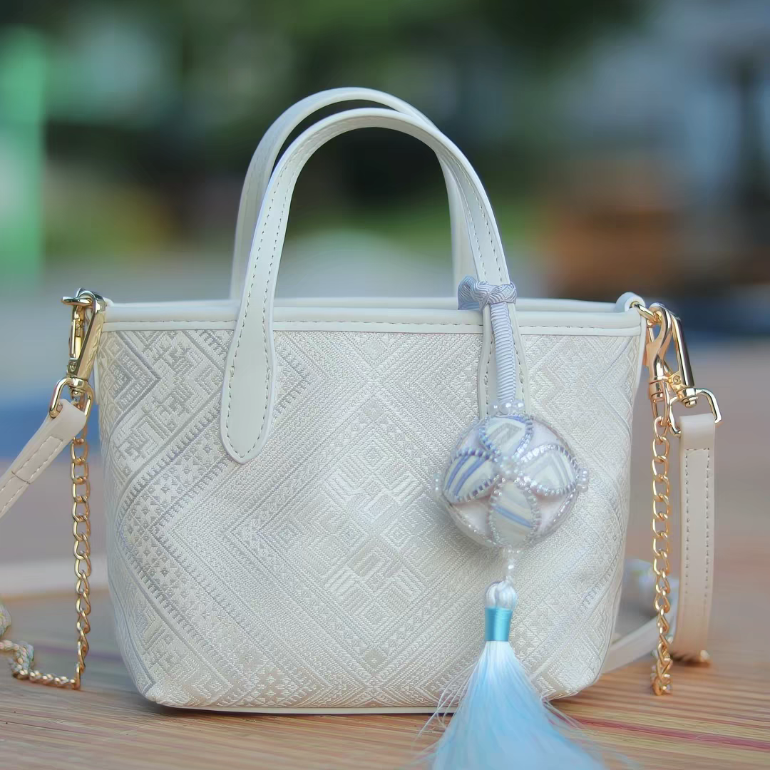 Zhuang Brocade Bag | Handmade Chinese Textile Art Handbag Inspired by Traditional Weaving