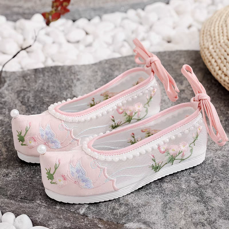 网纱绣花鞋35-40