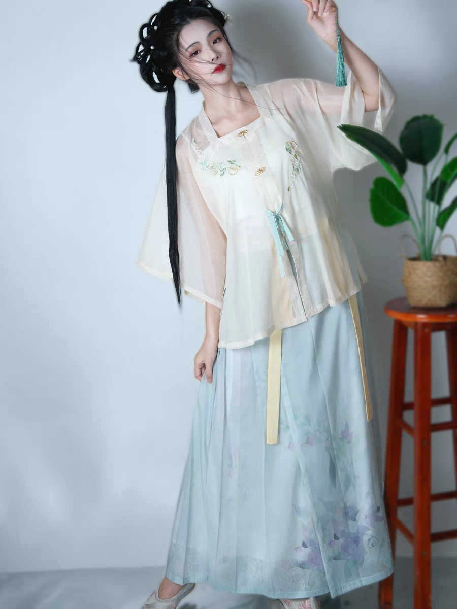 Matching Set: Modernized Song-Style Mamian Skirt S-4XL