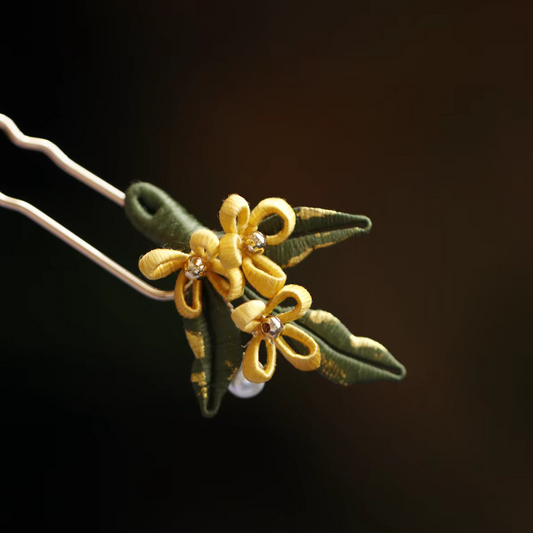 Chinese Traditional Chanhua Hairpin | Handmade Floral Hair Stick for Hanfu, Wedding & Gift