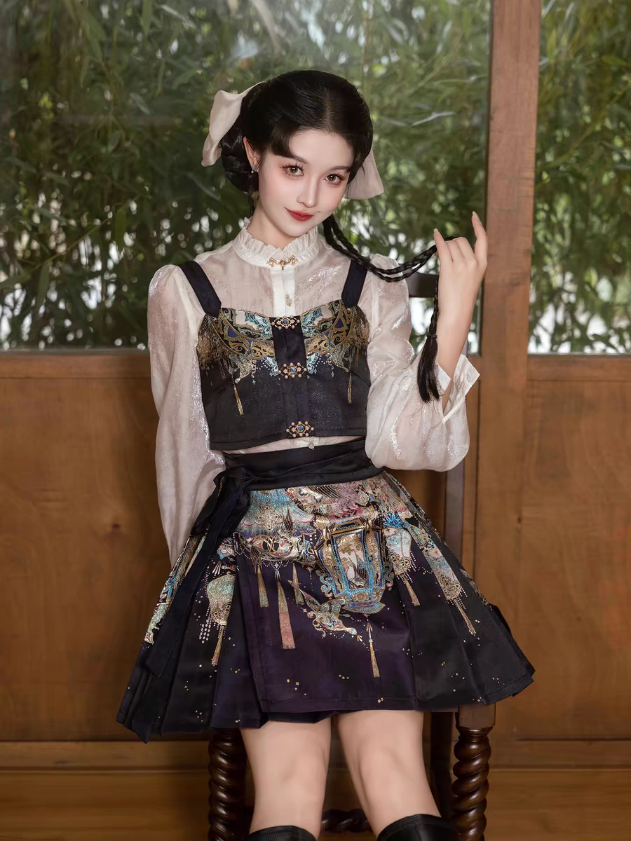 Short horse-face skirt full set短款马面裙配套XS-XL