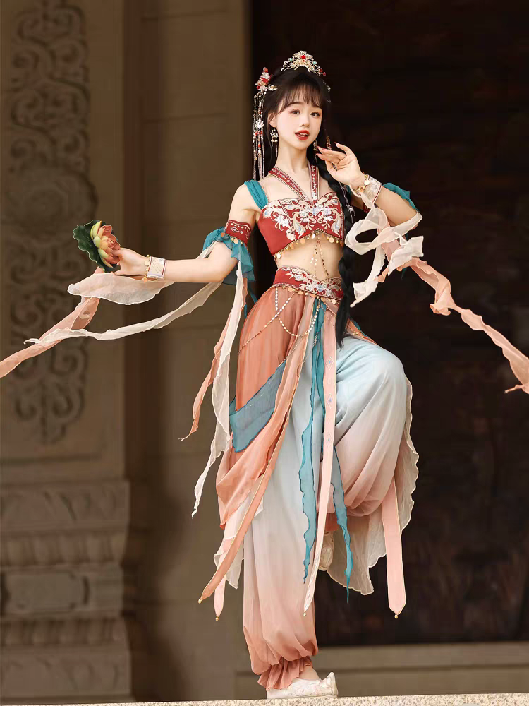 Hanfu-inspired Exotic Dunhuang Flying Apsaras Set — Western Regions Princess Han-element Dance Costume